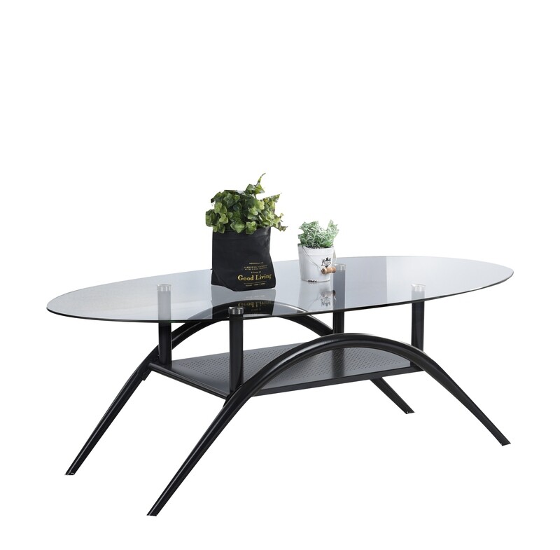 Glass Top Coffee Table (Pucci Oval) Glass Top Coffee Table (Pucci Oval)