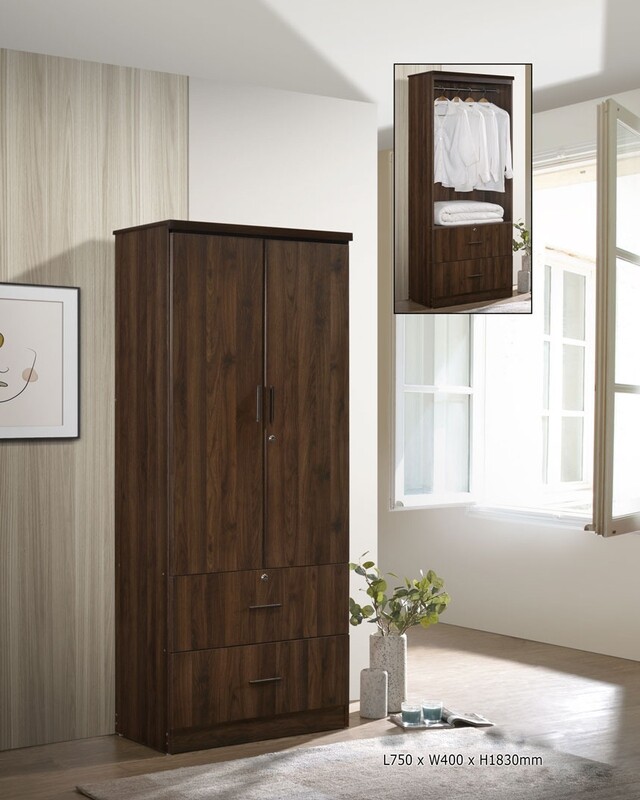 2 Doors wardrobe with 2 Drawers 2 Doors wardrobe with 2 Drawers
