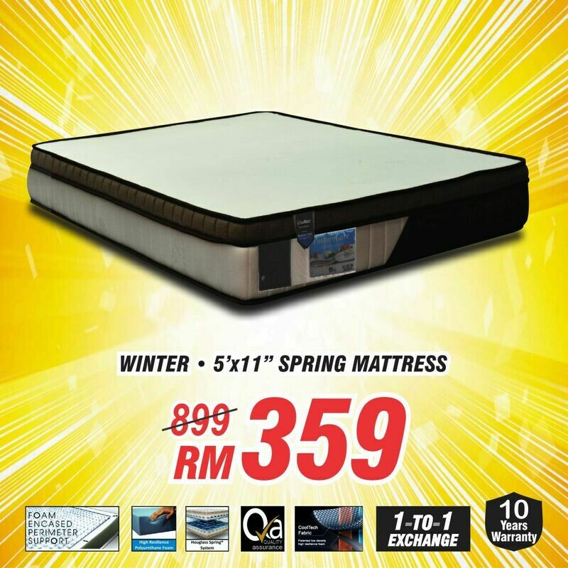 Queen Size Spring Mattress (Winter mattress 5'x11 Queen Size Spring Mattress (Winter mattress 5'x11