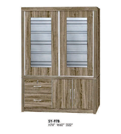 2 Doors Wardrobe with 2 Drawers
