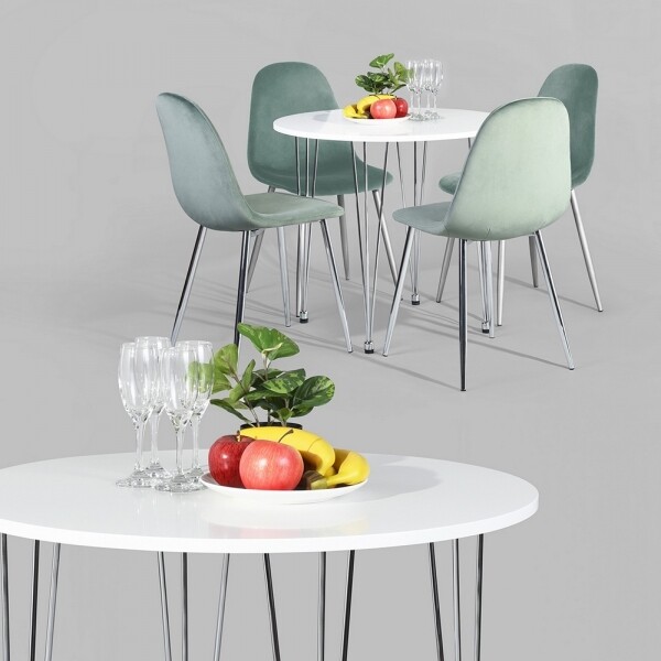 1+4 Karapiro Chrome Dining Set 1+4 Karapiro Chrome Dining Set
