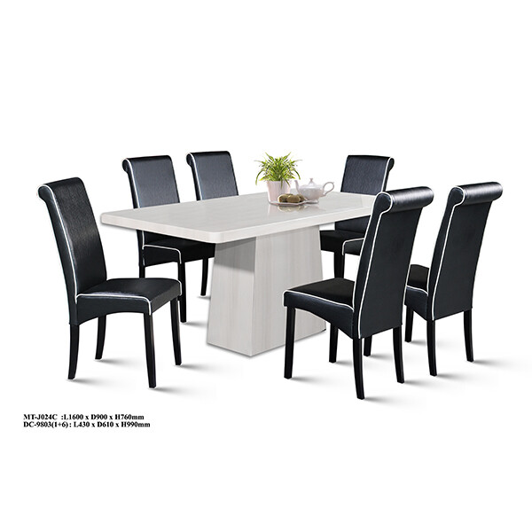 1+6 Marble Dining Set