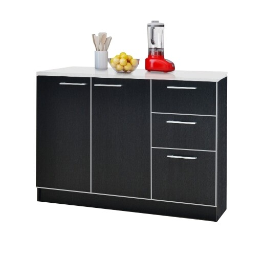 2 Doors Kitchen Cabinet with 3 Drawers
