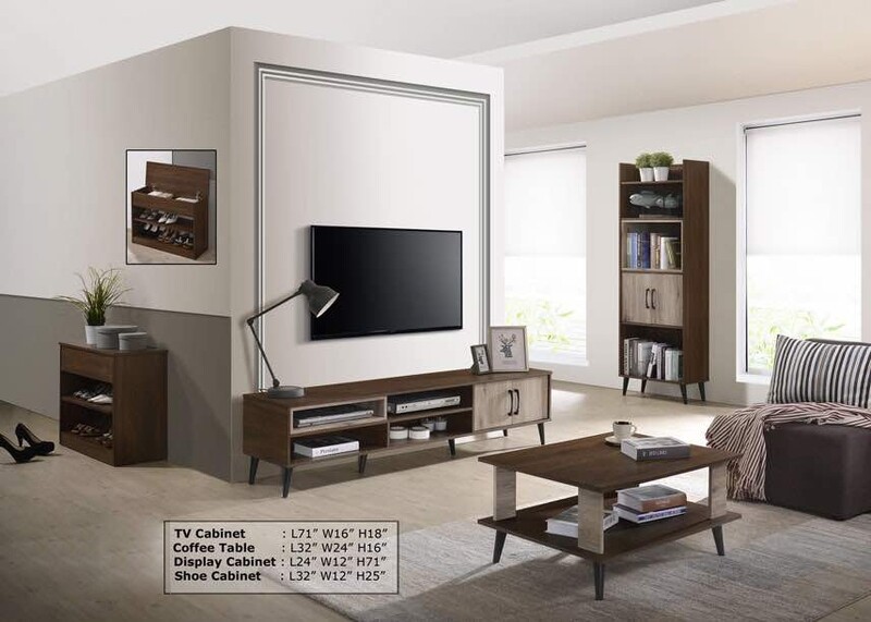 Living Package (6ft TV Cabinet + Coffee Table + Display Cabinet + Shoe Cabinet) Living Package (6ft TV Cabinet + Coffee Table + Display Cabinet + Shoe Cabinet)