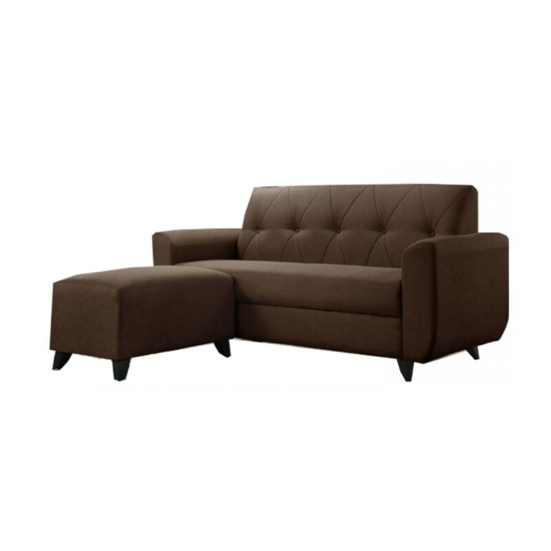 3-Seater L Shape Sofa and Movable Stool (Brown) 3-Seater L Shape Sofa and Movable Stool (Brown)
