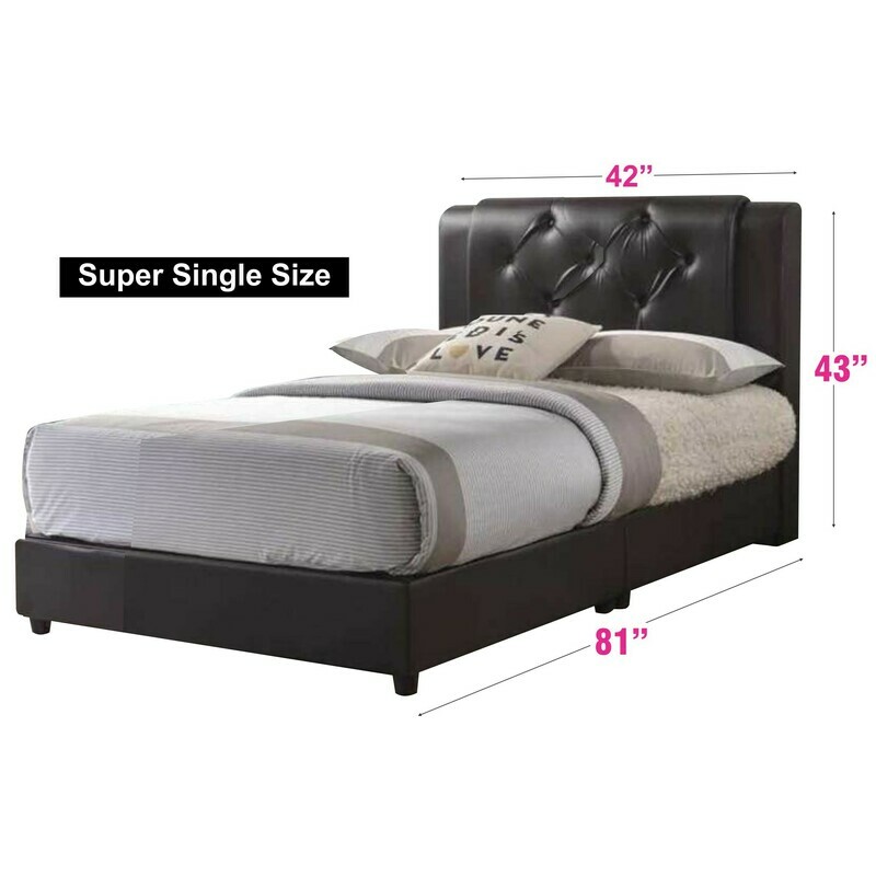 PU Bedframe (without mattress) - Super Single Size PU Bedframe (without mattress) - Super Single Size