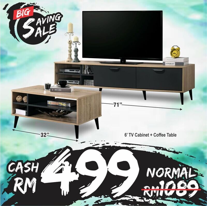 Living Package (6ft TV Cabinet + Coffee Table)