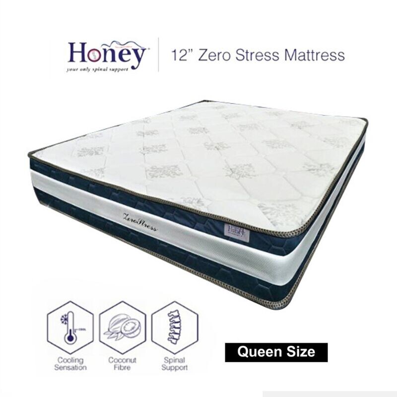 Honey | 12inch Zero Stress Mattress - Queen