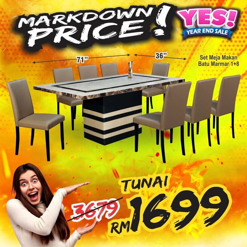 1+8 Marble Dining Set 1+8 Marble Dining Set