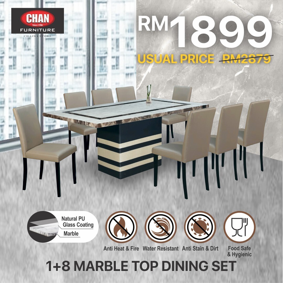 1+8 Marble Dining Set