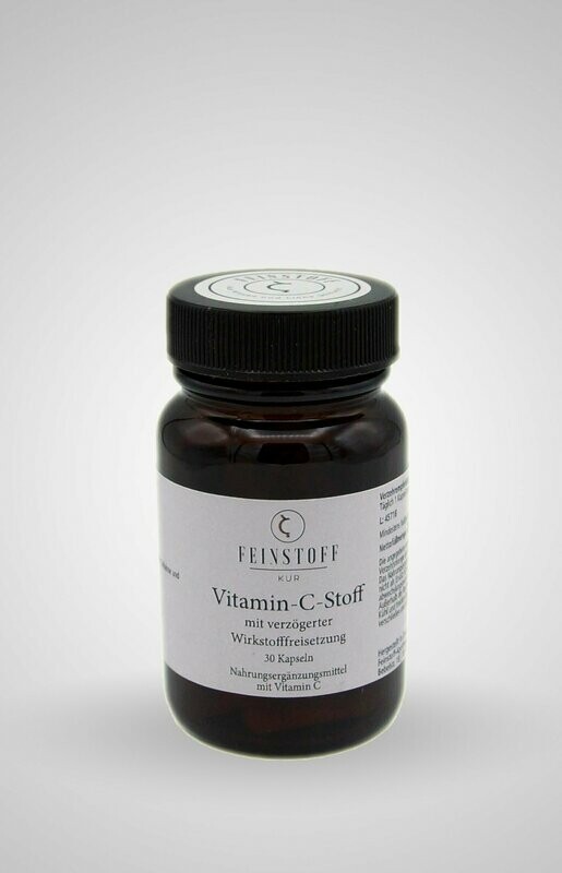 Vitamin C-Stoff mit verzögerter Wirkstofffreisetzung | 30 Kapseln