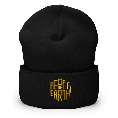 People of Earth Beanie-BLACK and YELLOW