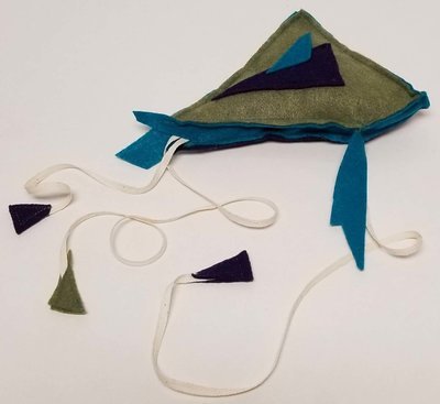 GREEN AND TURQUOISE CATNIP TOY