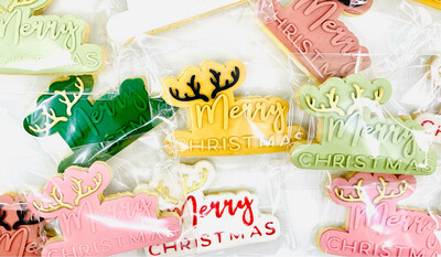 Reindeer Merry Christmas Cookies - XL