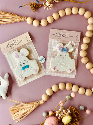 Personalised Bunny Plaque Cookie