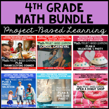 Math Project-based Learning for 4th Grade Bundle: 6 Awesome Projects!