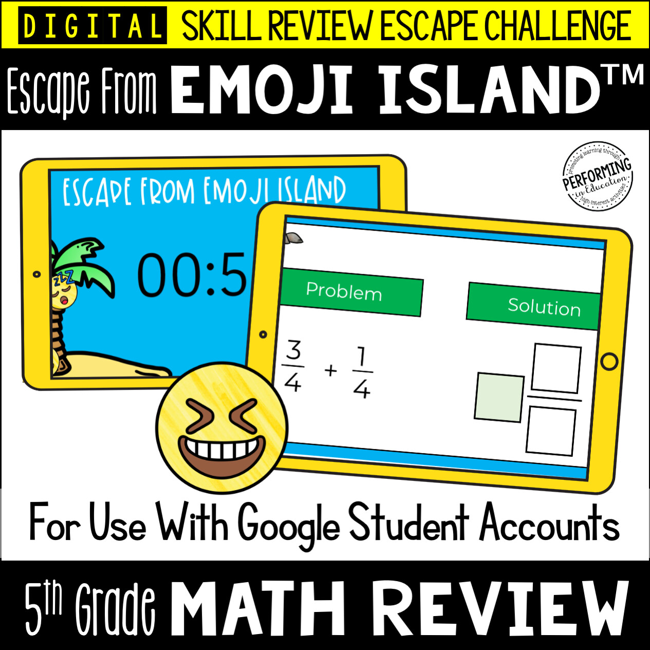 5th Grade Math Test Prep Game | Digital Escape Room | Google Classroom