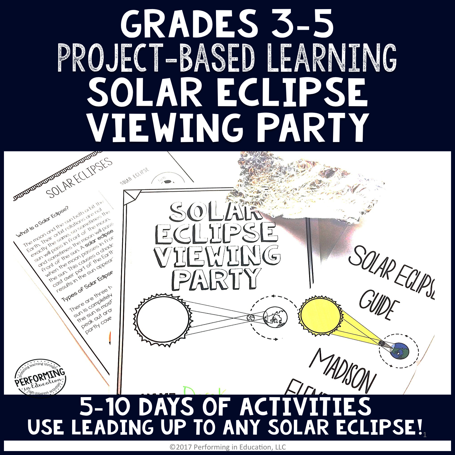 Solar Eclipse Project Based Learning Activity For 3rd, 4th, and 5th STEM