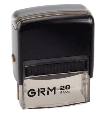 Штамп автоматический GRM 20 Office, 38х14 мм, черный
