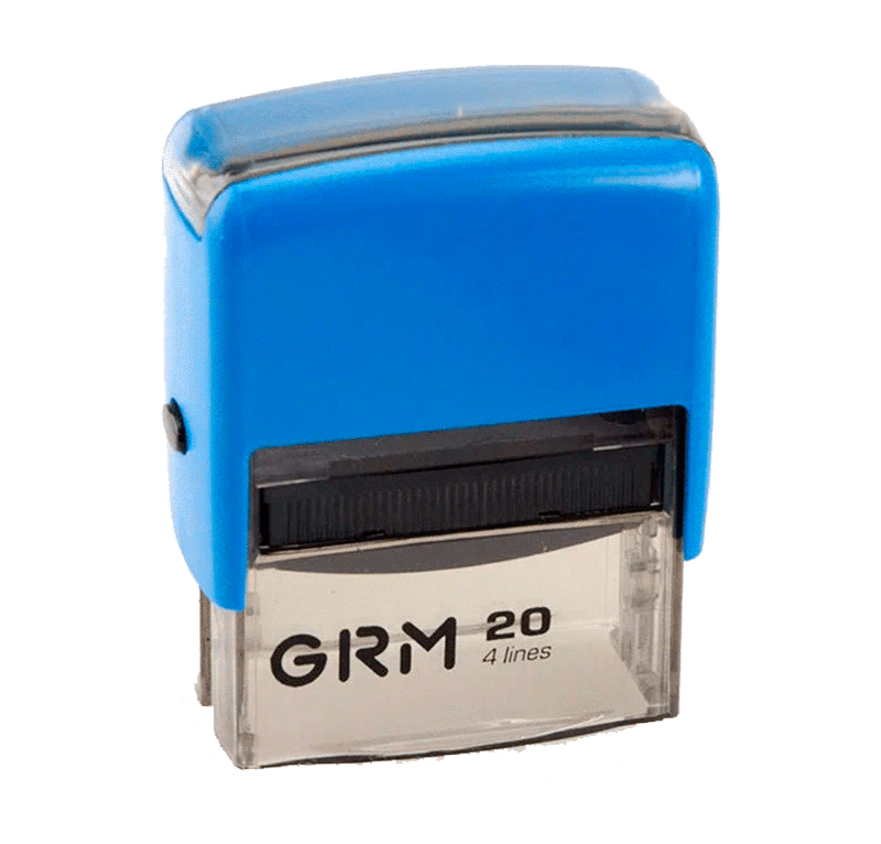 Штамп автоматический GRM 20 Office, 38х14 мм, синий