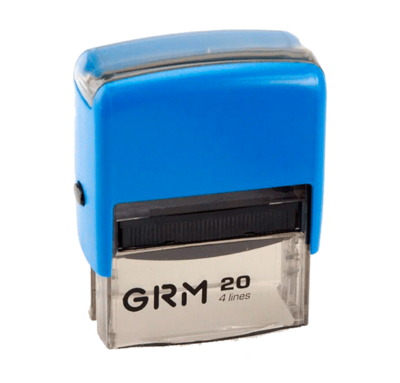 Штамп автоматический GRM 20 Office, 38х14 мм, синий