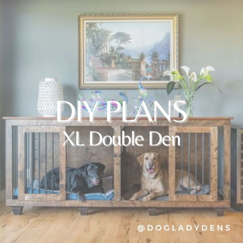 LUXURY DOG CRATE PLANS - XL DOUBLE DEN