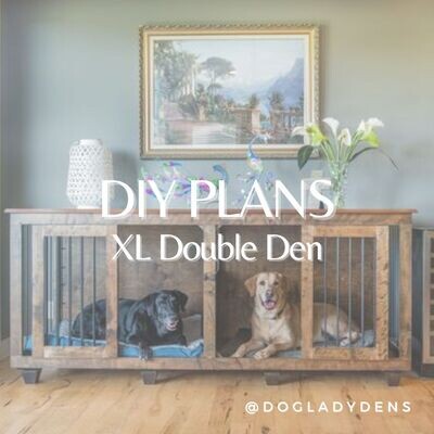 LUXURY DOG CRATE PLANS - XL DOUBLE DEN