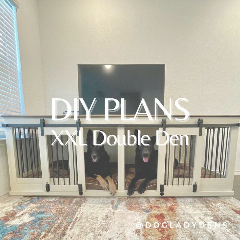 LUXURY DOG CRATE PLANS - XXL DOUBLE DEN
