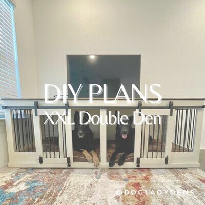 LUXURY DOG CRATE PLANS - XXL DOUBLE DEN