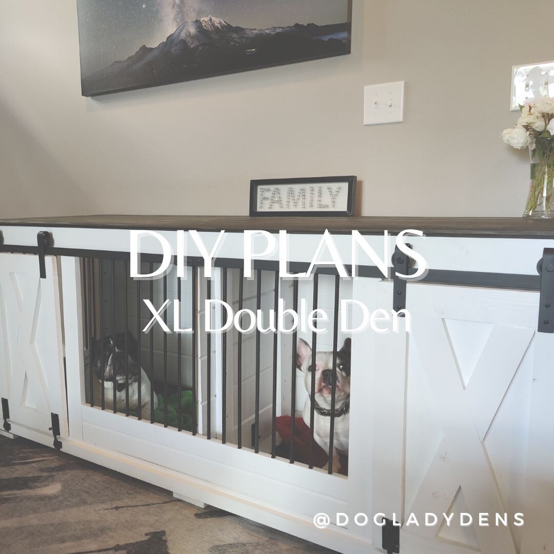 LUXURY DOG CRATE PLANS - XL ADJUSTABLE DOUBLE DEN