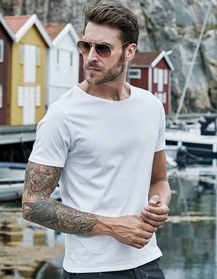 Herren Shirt Raw Edge Tee