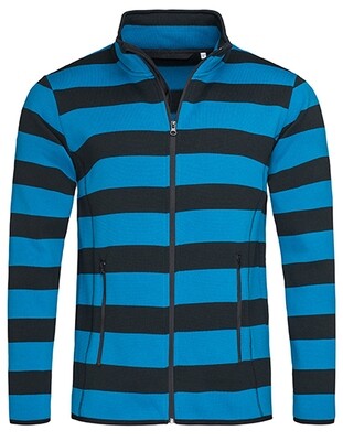 Herren Striped Fleece Jacke