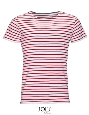 Herren Round Neck Striped T-Shirt Miles