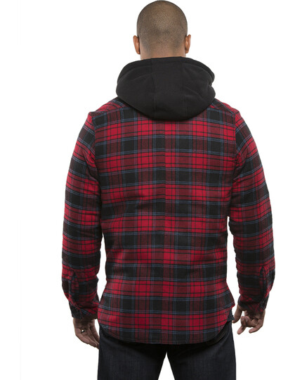 Men´s Flannel Jacket With Sherpa Hoodie