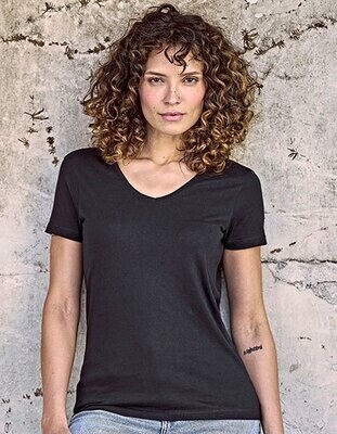 Damen Shirt Luxury V-Neck