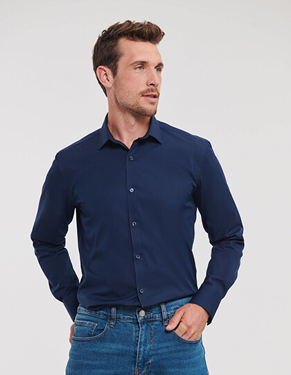 Herren Hemd; Long Sleeve Fitted Ultimate Stretch Shirt