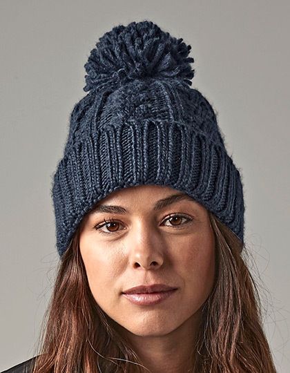 Mütze Cable Knit Melange Beanie