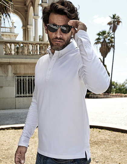 Polo Shirt Herren Fashion Long Sleeve Luxury Stretch Polo