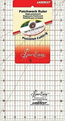 Patchwork Ruler 12" x 6 " - Sew Easy