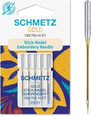 Gold Embroidery Needles - Schmetz - Choose size