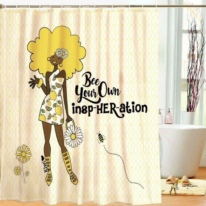 Shower Curtain (Bee Your Own Insp-Her-Ation)