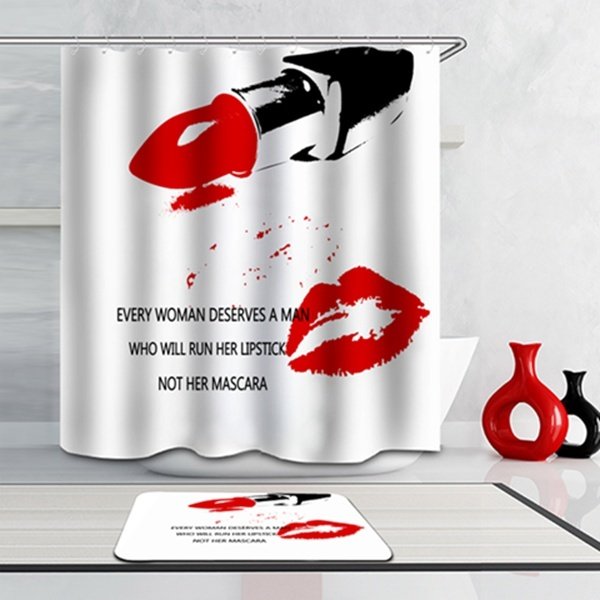 2-Piece Shower Set (Run her Lipstick Not her Mascara)