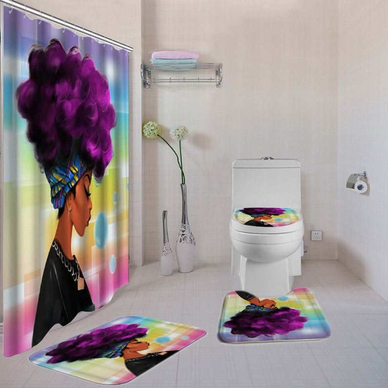 4-piece  Bathroom Set (Purple-Liscious )