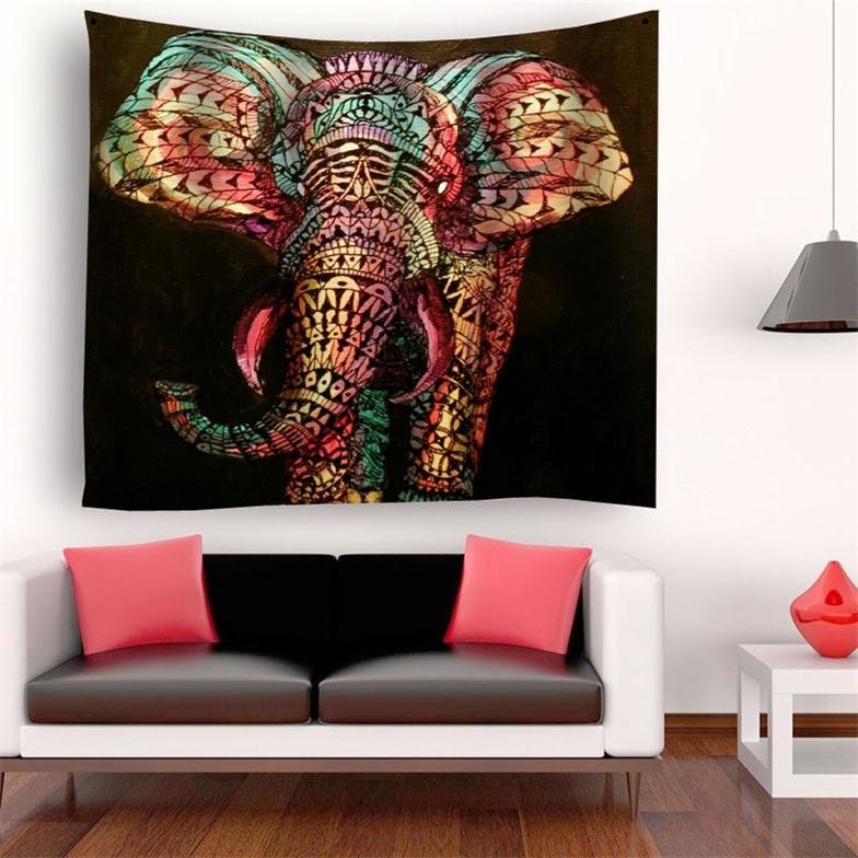 Graffiti Elephant Tapestry