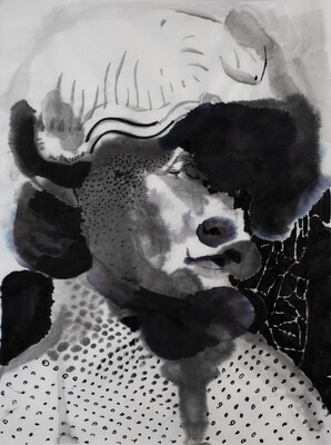 Splashes 03 | Sumi-Ink | Portrait Painting | Bartosz Beda | Figurative Abstract