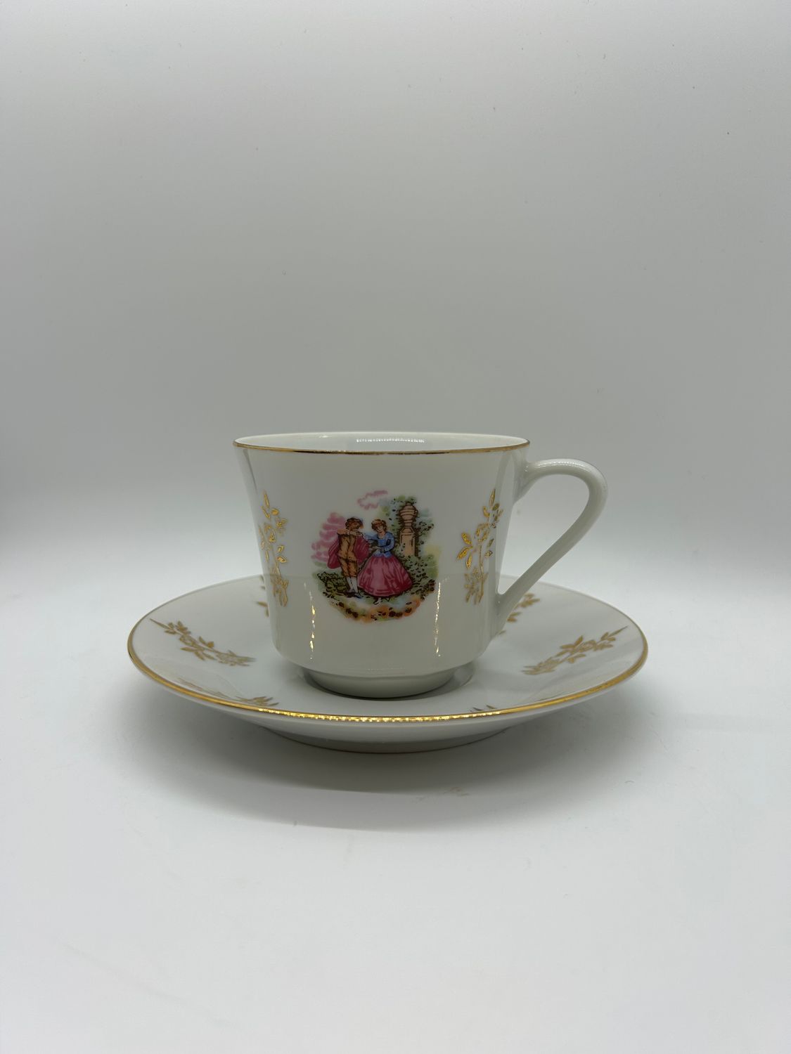 Courting couple vintage teacup set