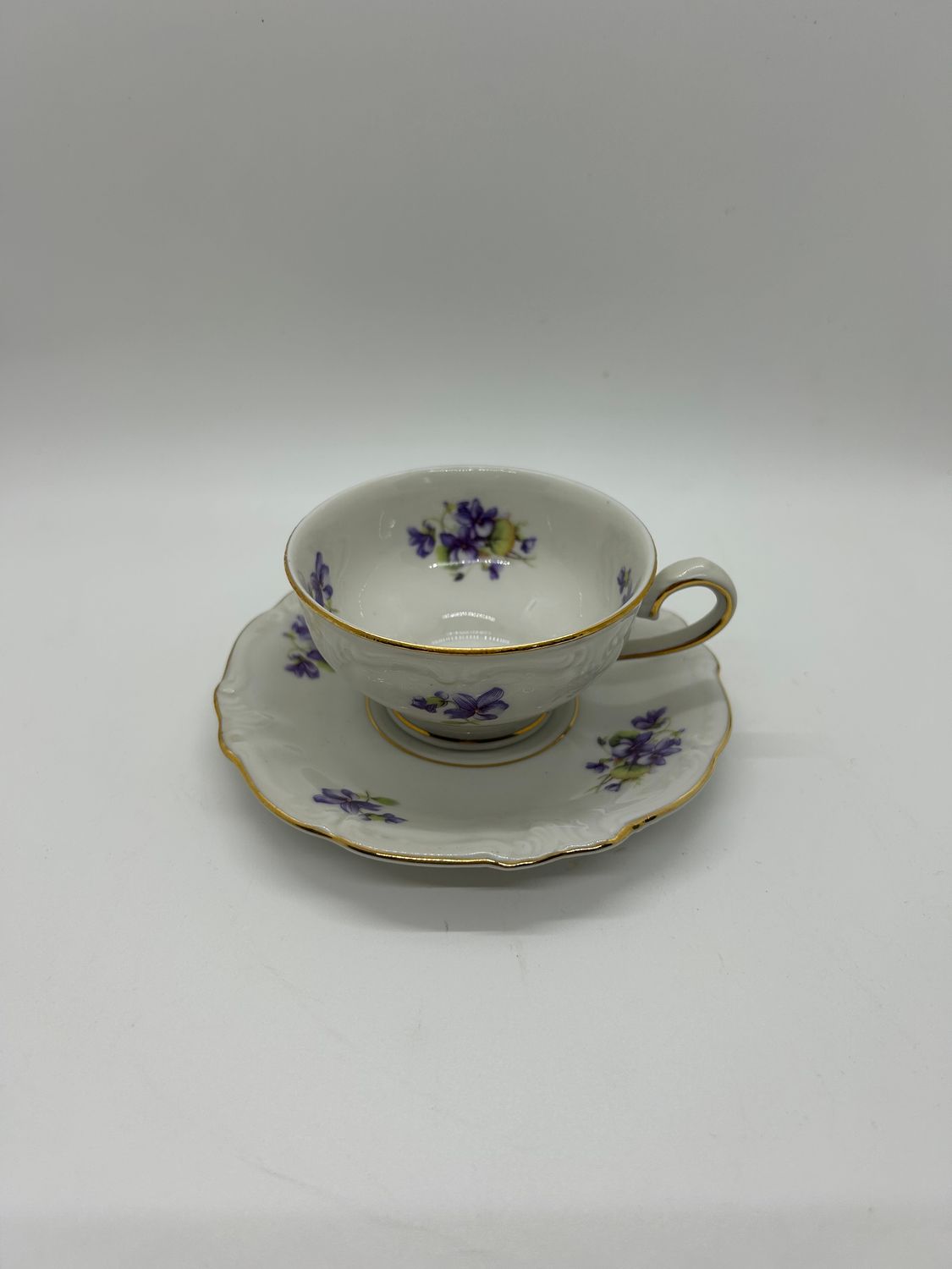 Tea - Demitasse w/ purple flowers