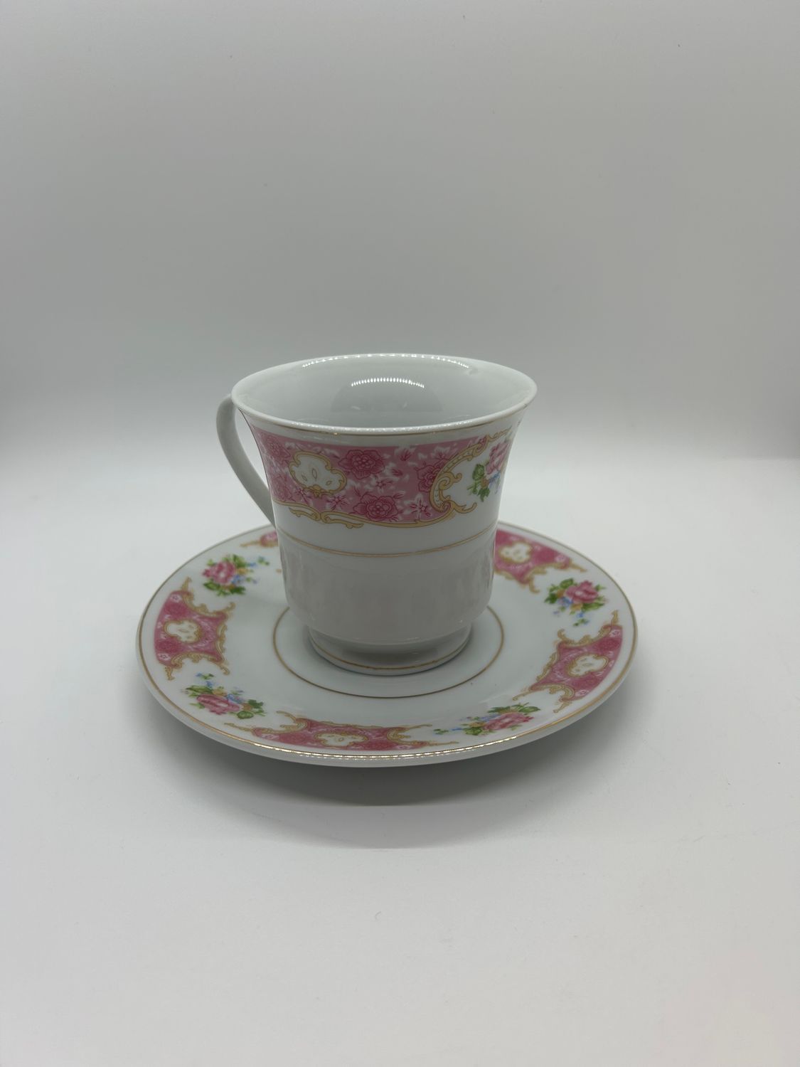 Tea - Pink / Gold Floral Teacup