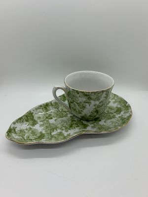 Tea - Green Floral Snack Set