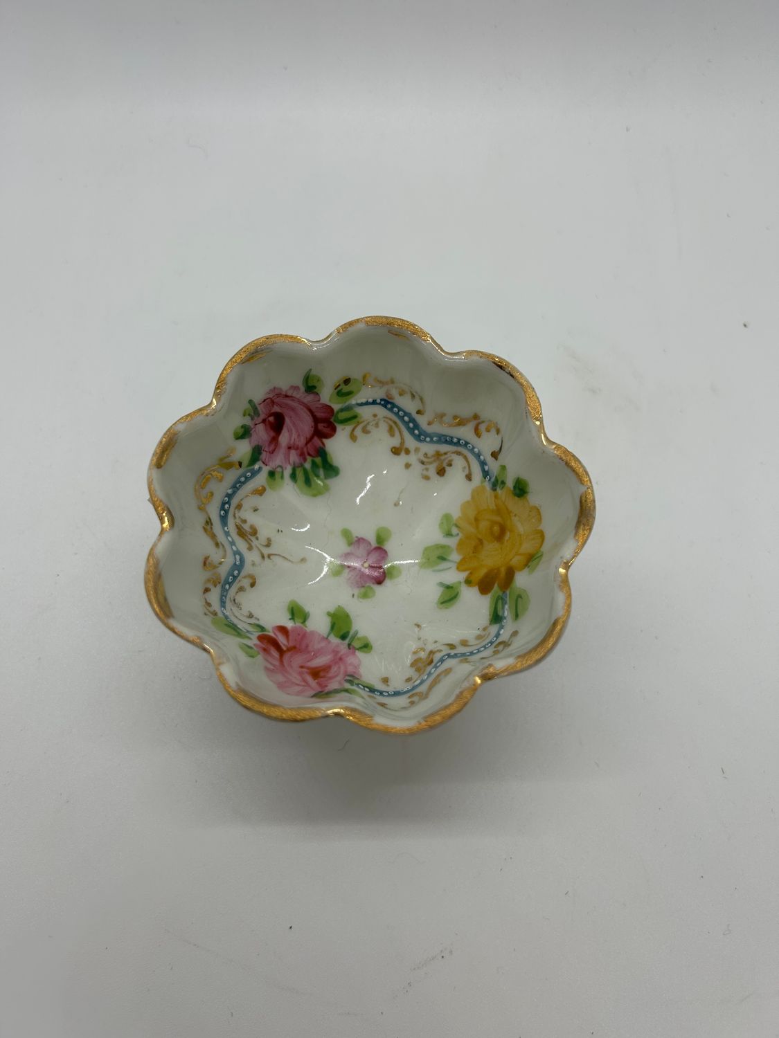 Vintage Floral Trinket Dish